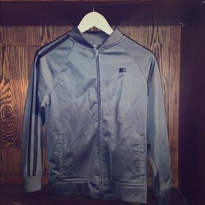 A Grey Starter Brand Athletic bomber jacket